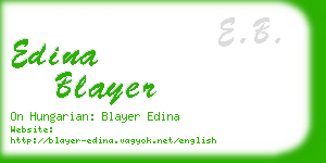 edina blayer business card